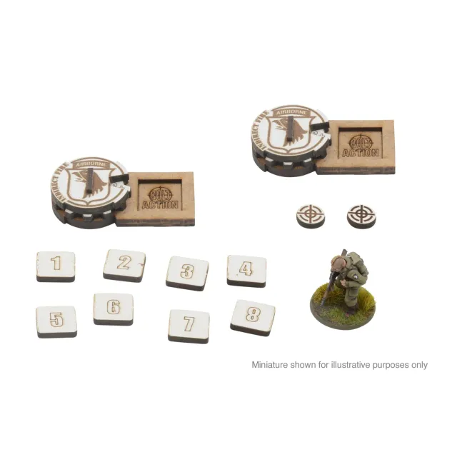 Bolt Action Zeroing In 101st Airborne Screaming Eagles marqueurs MDF x2