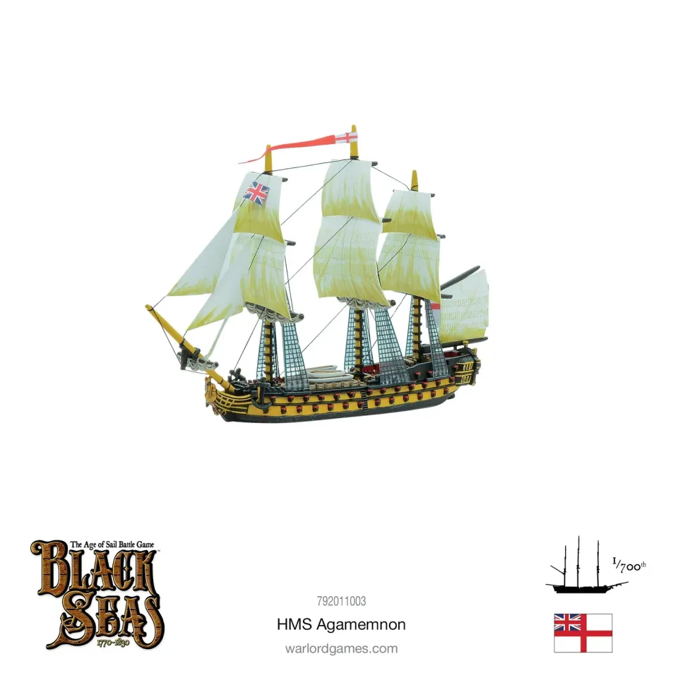 Warlord Games Black Seas HMS Agamemnon navire résine