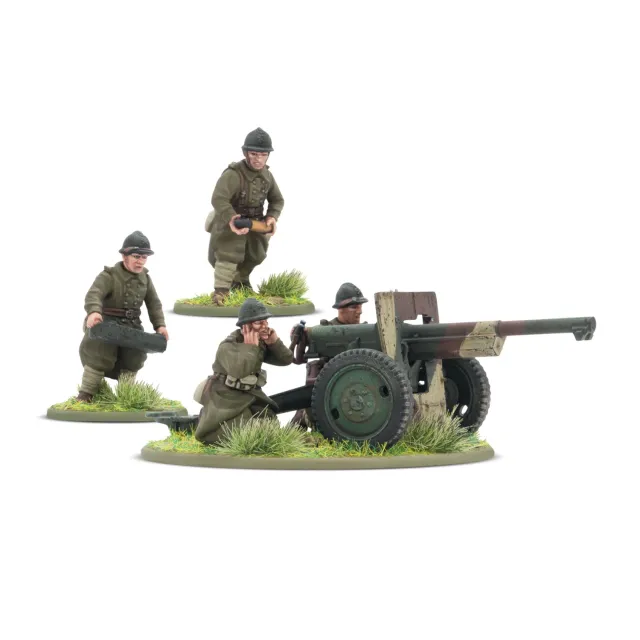 Bolt Action French Army 75mm Light Artillery canon plastique