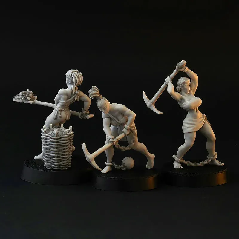 Brother Vinni Working Slave Girls figurine résine 28mm lot 3