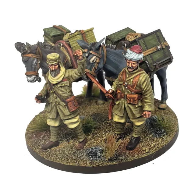 Des Tranchées aux Barricades Pisani et ses mules figurine 28mm résine