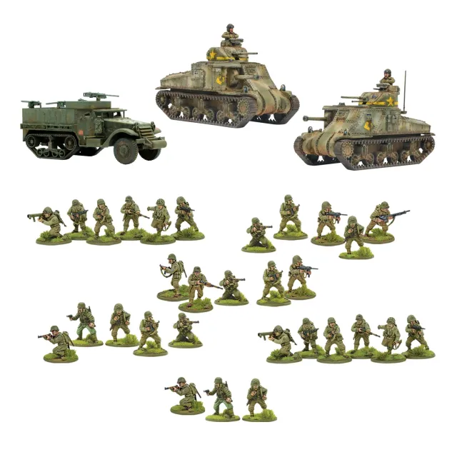 Bolt Action Operation Torch Bundle pack tanks M3 Lee et infanterie plastique