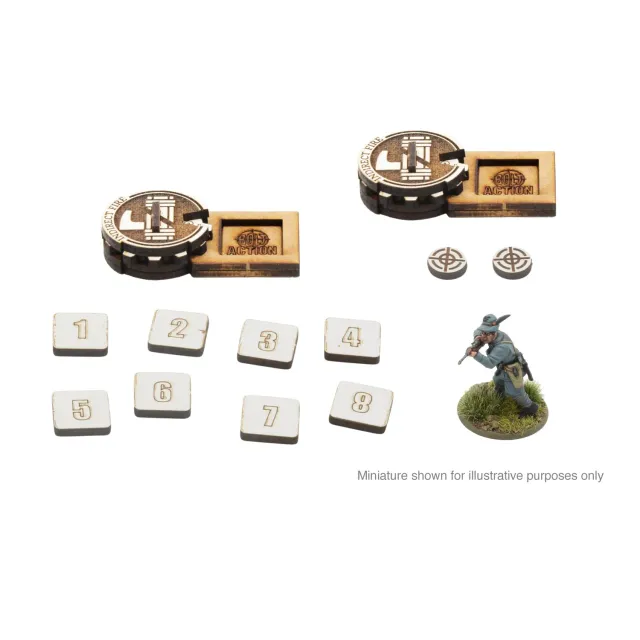 Bolt Action Artillery Zeroing In Markers Italy marqueurs MDF artillerie