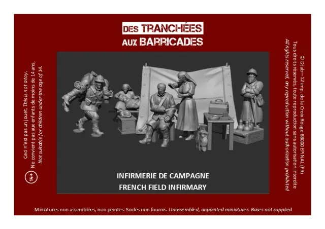 Des Tranchées aux Barricades Infirmerie campagne figurines résine 28mm