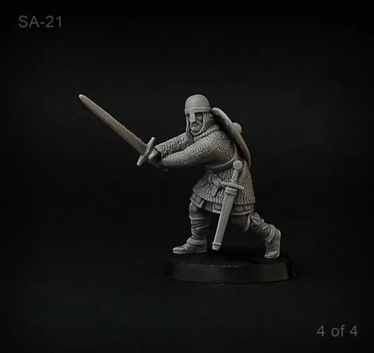 Brother Vinni chevaliers épées lot 4 figurines 28mm