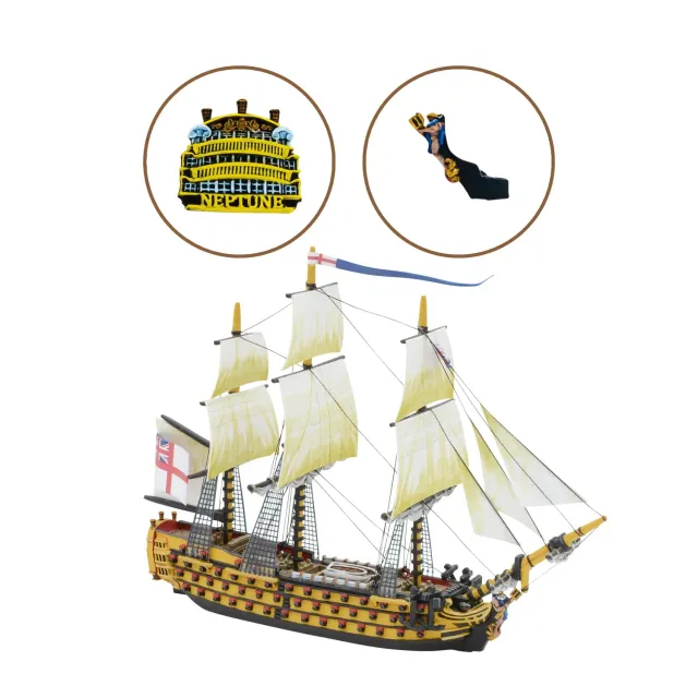 Bolt Action Black Seas HMS Neptune Royal Navy 2nd Rate navire bundle résine métal