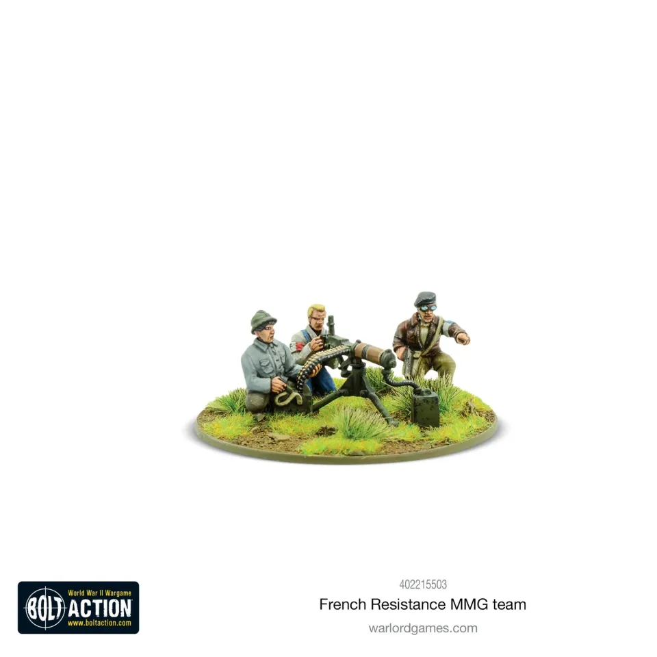 Bolt Action French Resistance équipe MMG métal
