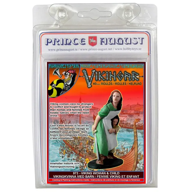 Prince August Hobby Moulage PA973 moule figurine Viking 40 mm réutilisable