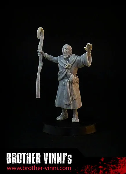 Brother Vinni Prêtre druide figurine 28 mm résine SAGA