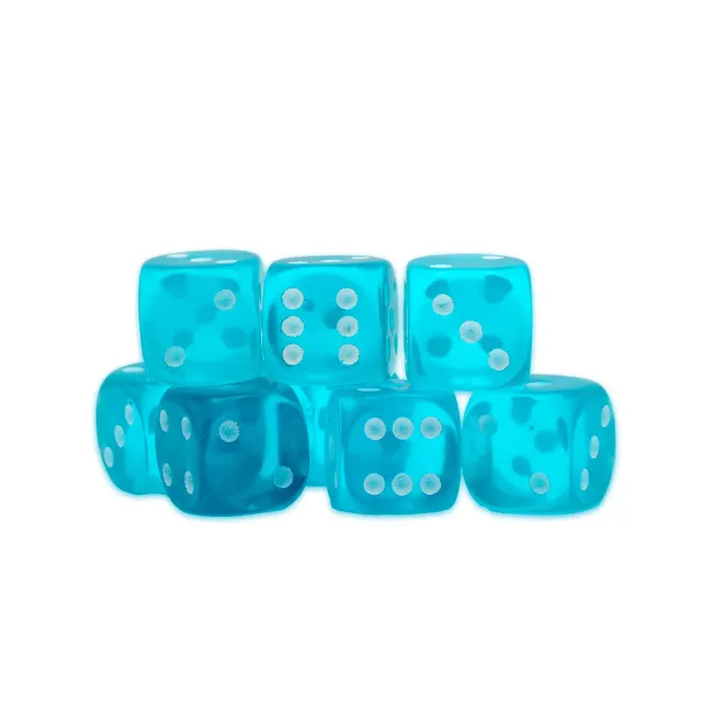 Warlord Games Bolt Action Blue Topaz D6 dés x8