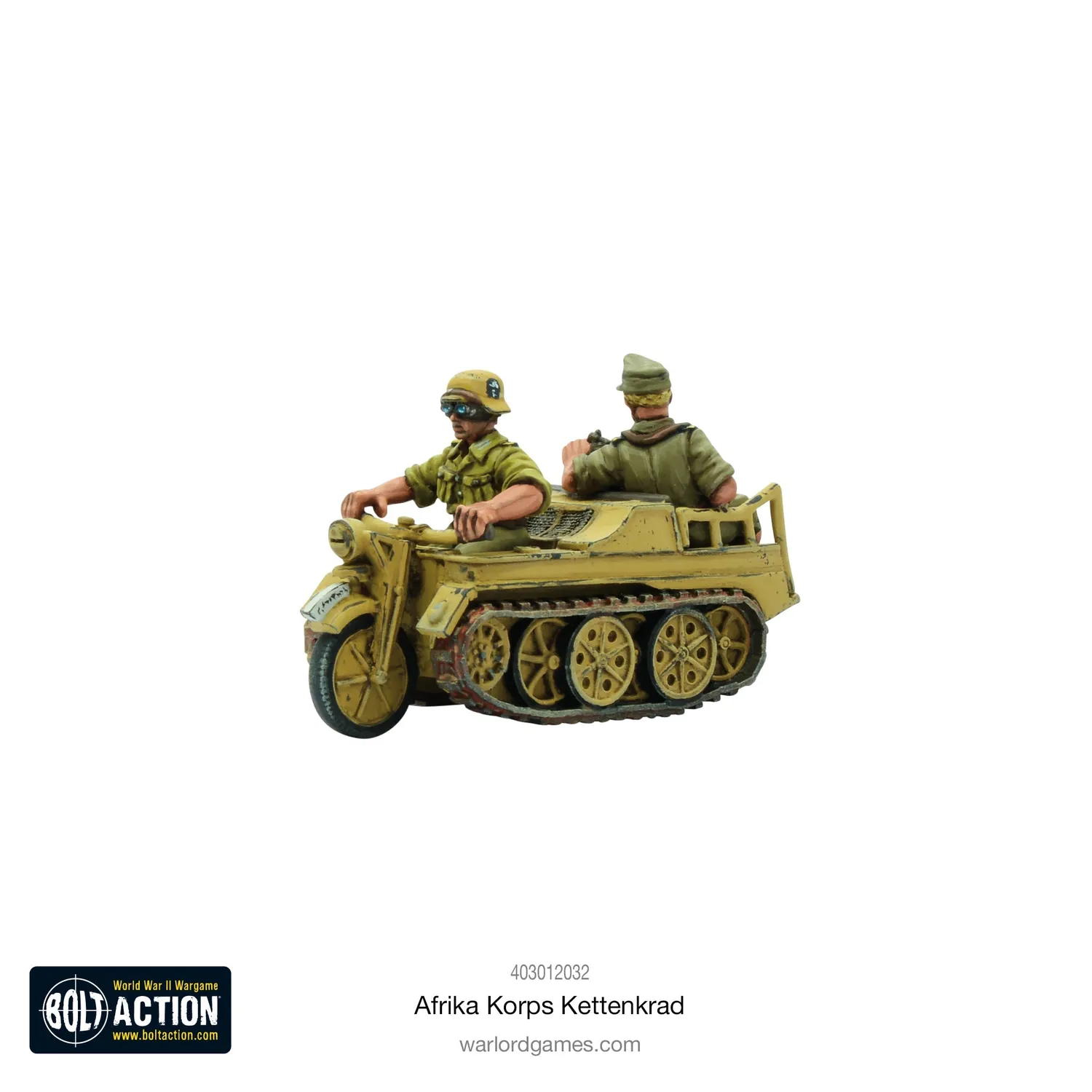 Bolt Action Afrika Korps Kettenkrad véhicule métal désert