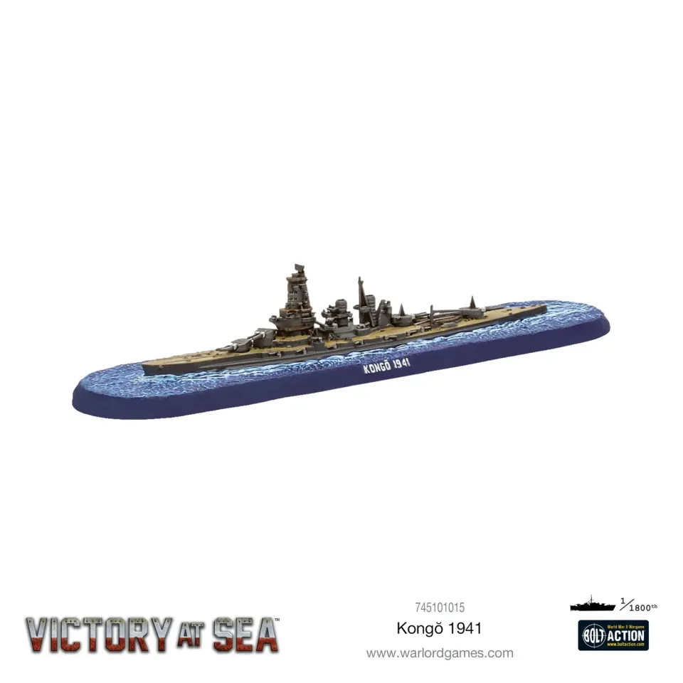 Bolt Action Victory at Sea Kongo cuirassé japonais métal résine