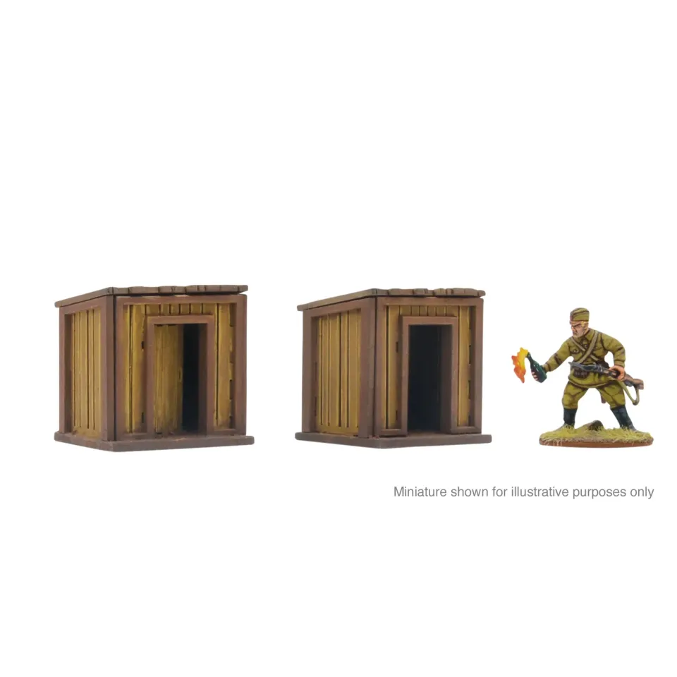Bolt Action Latrine x2 décor MDF 28mm lot de 2 rural