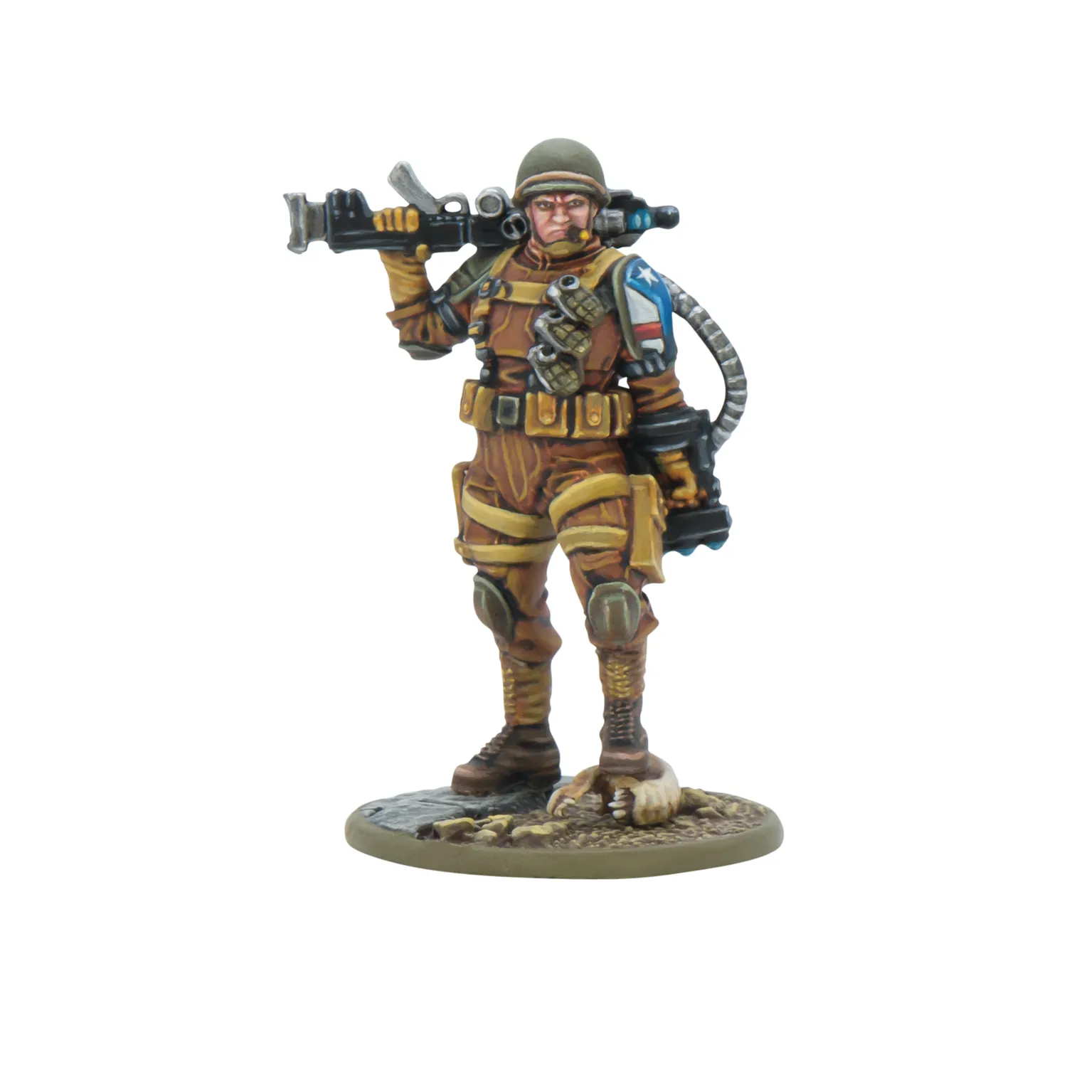 Bolt Action Konflikt '47 ‘SLAMMER’ SAMUELS United States Paragon Trooper figurine métal