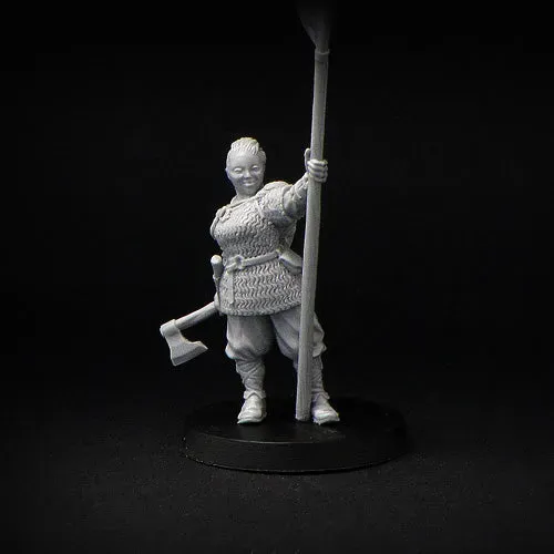 Brother Vinni Viking Banner Bearer figurine résine 28mm femme