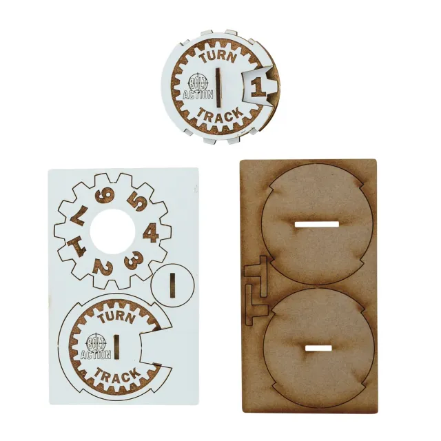 Bolt Action MDF Turn Marker marqueur de tour en bois