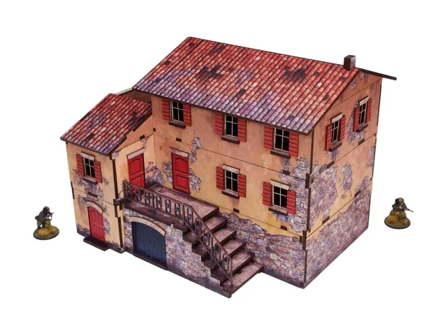 Bolt Action Large House (1) décor prépeint 28mm Italie