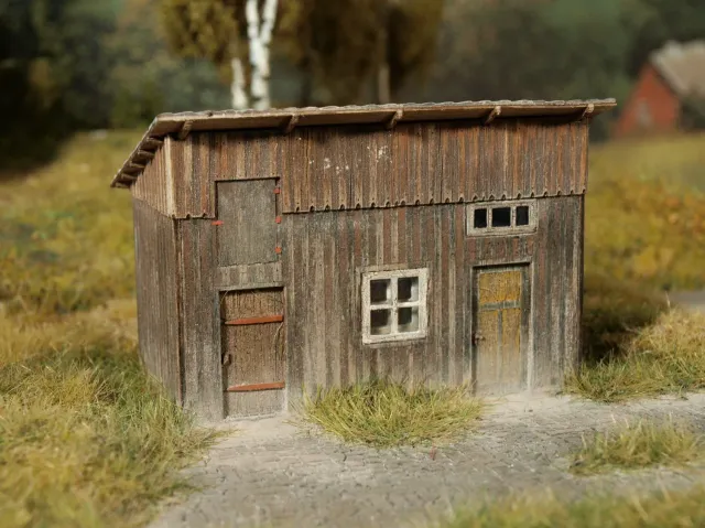 Albion Wooden shed H0 maquette cabane bois kit