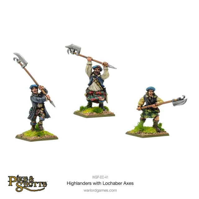 Bolt Action Pike & Shotte Highlanders with Lochaber Axes figurines métal