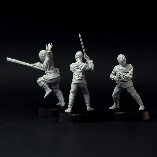 Brother Vinni Noodle Clan Ninjas figurine résine 28mm x3