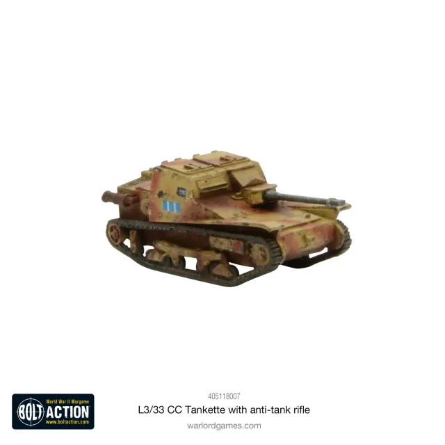 Bolt Action L3/33 CC Tankette canon antichar résine