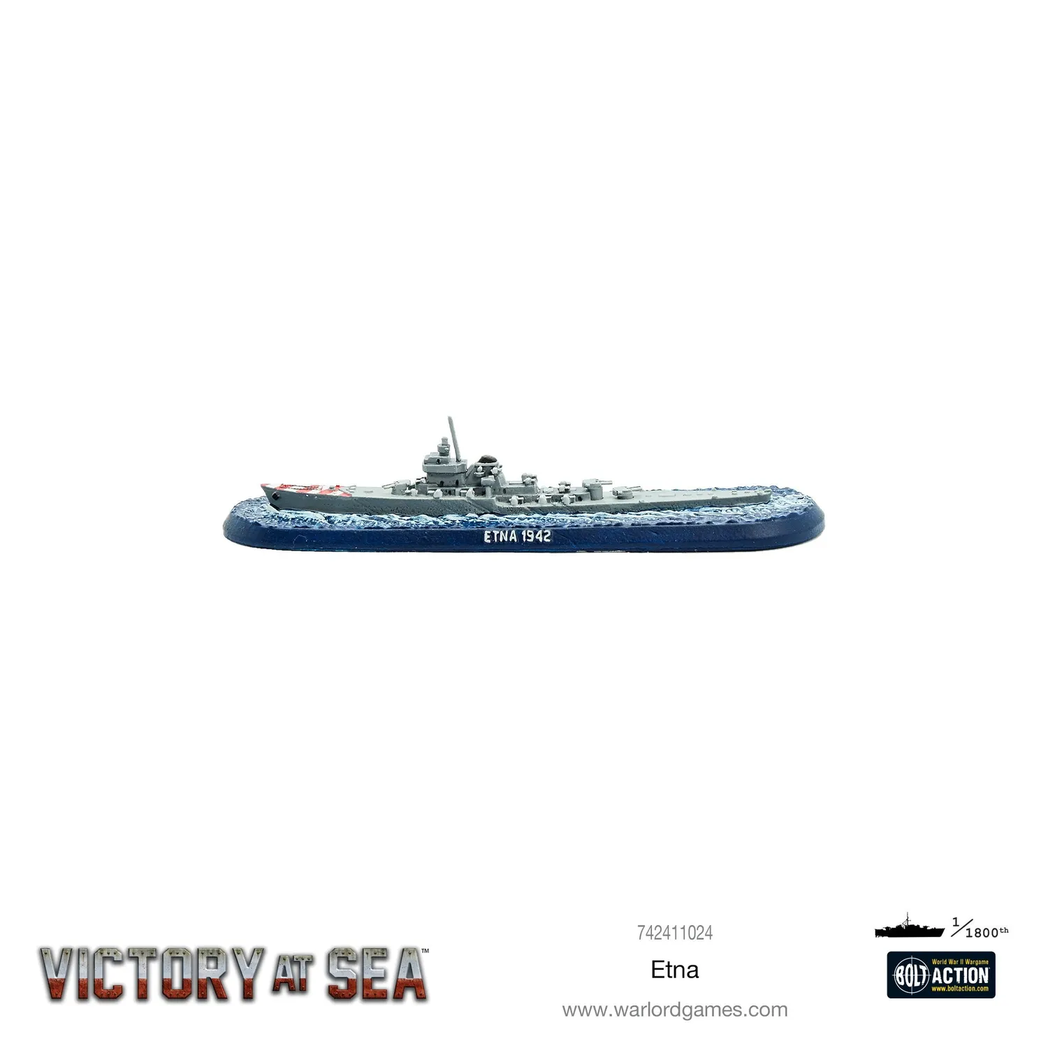 Victory at Sea Etna croiseur miniature métal italien