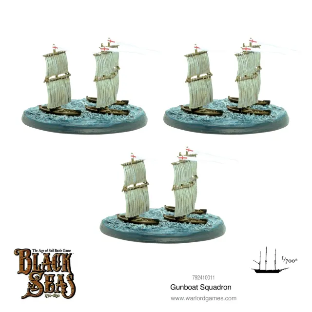Warlord Games Black Seas Gunboat Squadron bateaux résine