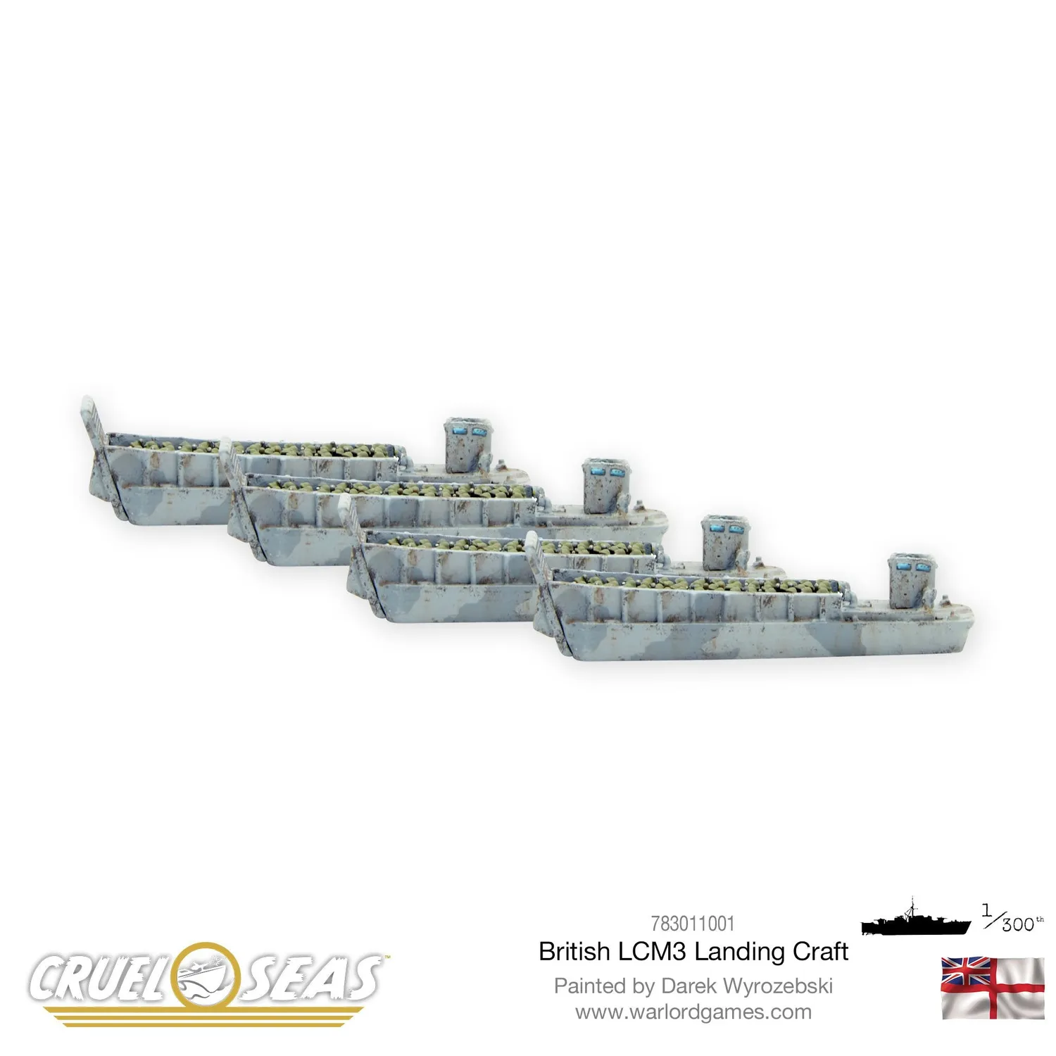 Bolt Action Cruel Seas British LCM3 Landing Craft métal D-Day