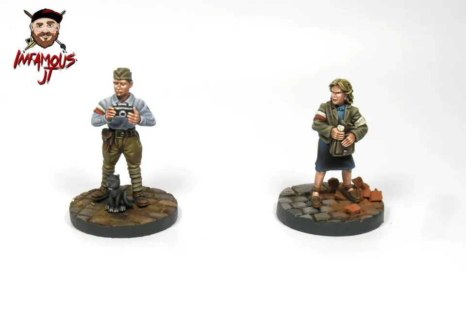 Infamous JT Héros Polonais photographe infirmière figurines 28mm