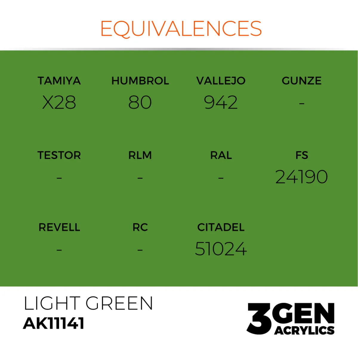 AK Interactive 3Gen Acrylic Light Green peinture vert clair 17 ml