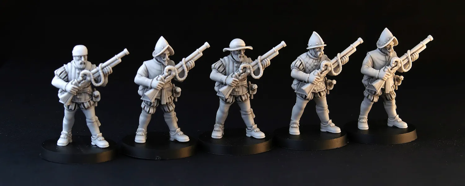 BROTHER VINNI Imperial Hand Gunners 5 figurines résine 28 mm mousquetaires