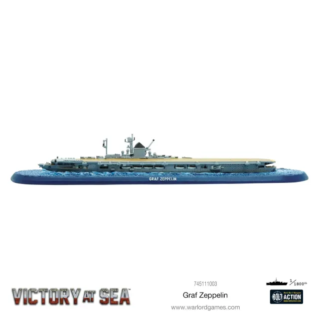 Warlord Games Victory at Sea Graf Zeppelin navire porte-avions résine