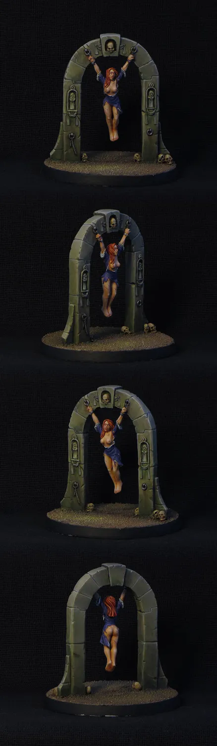 Brother Vinni Arch figurine résine 28mm suppliciée 18+