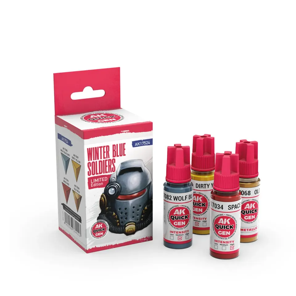 AK Interactive Quick Gen Winter Blue Soldiers set peinture 4 pots