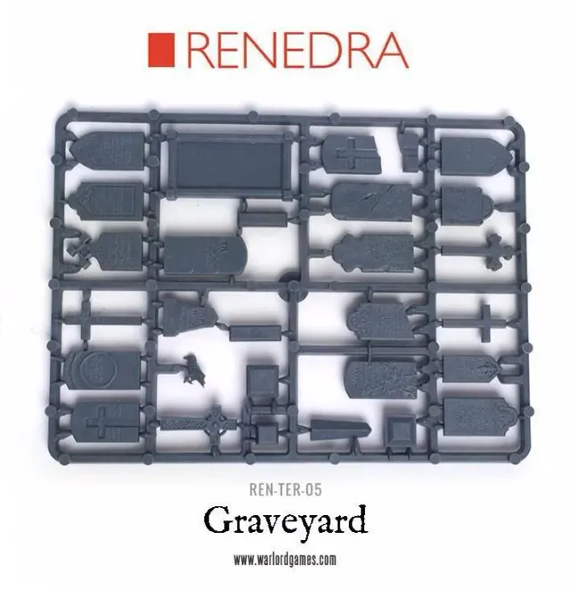 Bolt Action Graveyard 1 décor cimetière 44 pierres