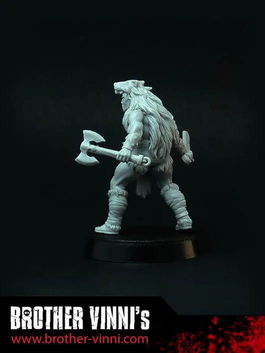 BROTHER VINNI Barbarian miniature figurine barbare 28 mm en résine