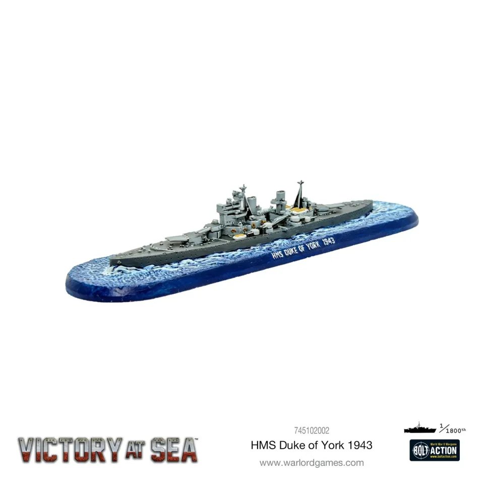Bolt Action Victory at Sea HMS Duke of York cuirassé Royal Navy