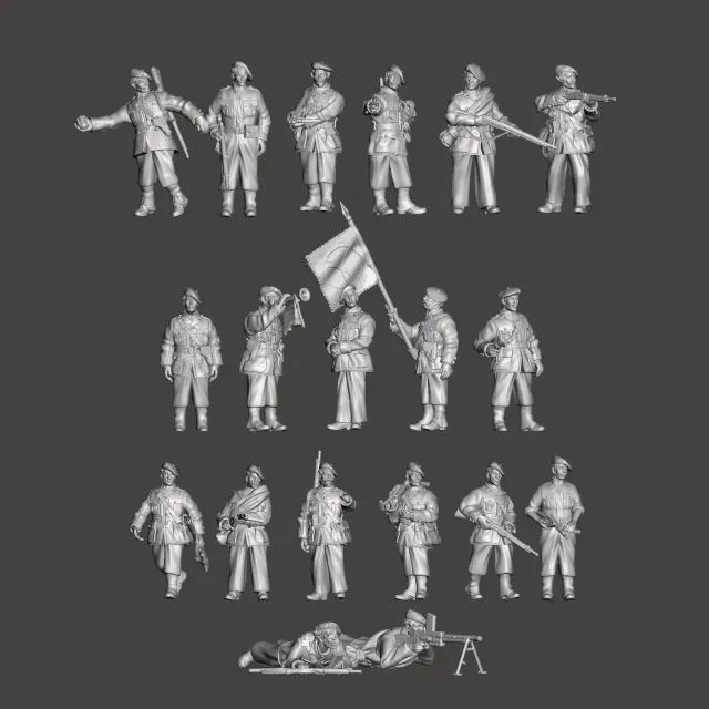 DES TRANCHEES AUX BARRICADES MILICE FRANCAISE figurines 28 mm résine