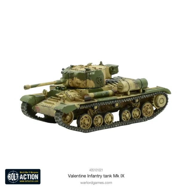 Bolt Action Valentine Mk IX char miniature résine et métal