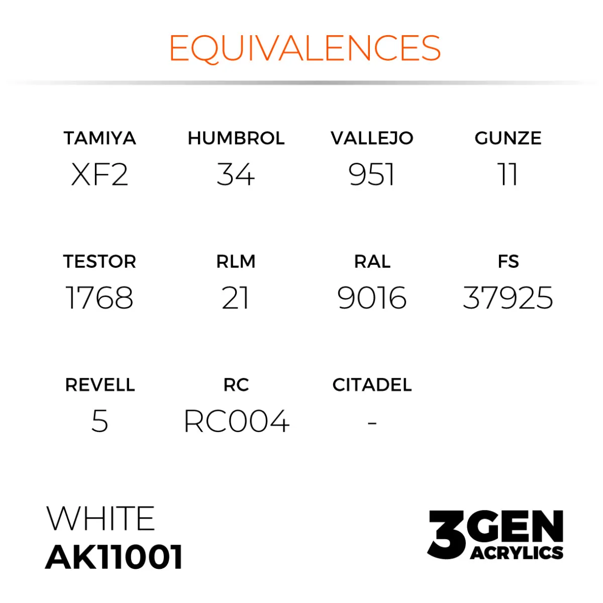 AK Interactive 3Gen White peinture acrylique 17ml blanc