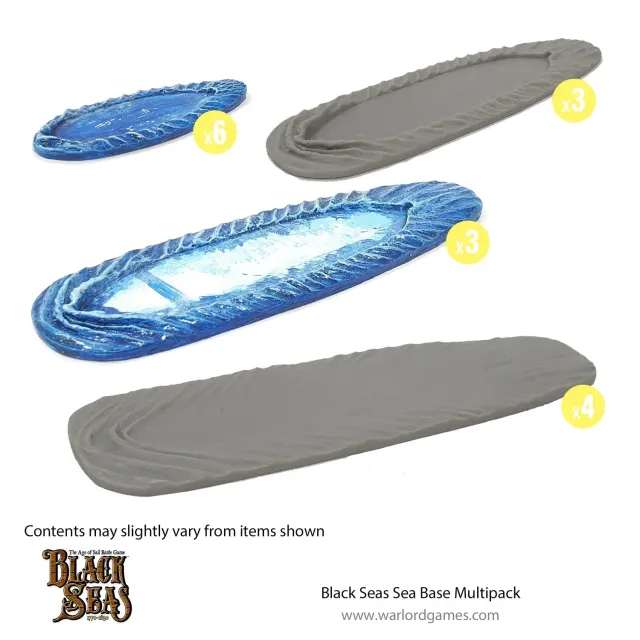 Bolt Action Black Seas Sea Base Multipack socles résine x16
