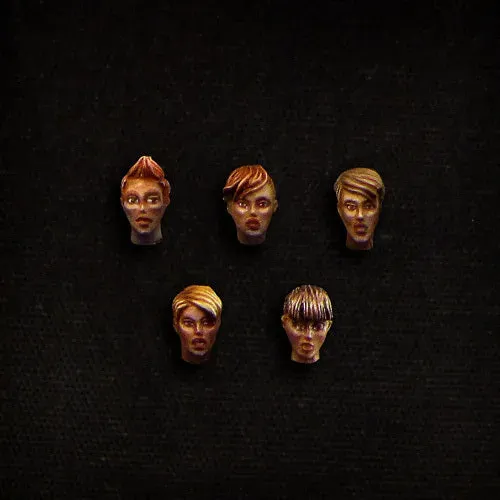 Brother Vinni Female heads, short hair têtes résine 28 mm 5 pièces