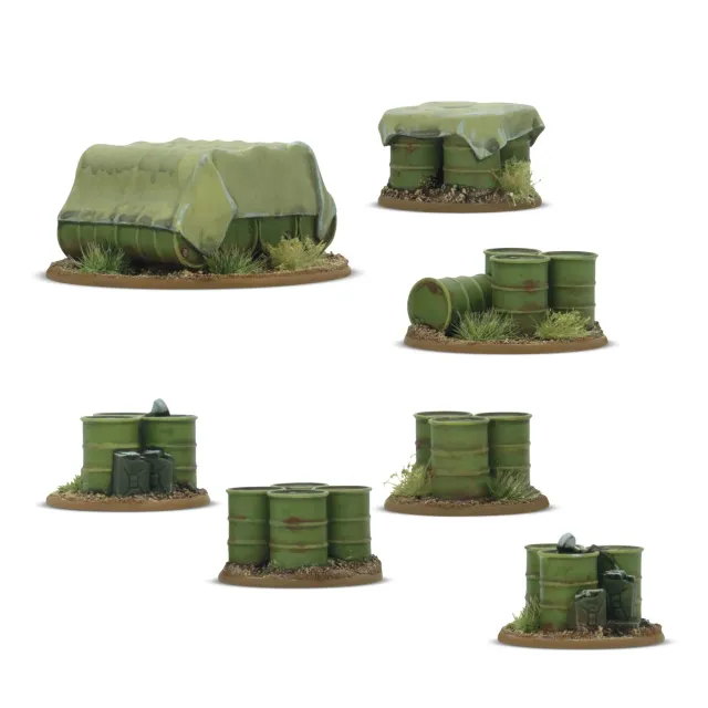 Bolt Action Objective Marker Set Fuel Dump marqueurs résine