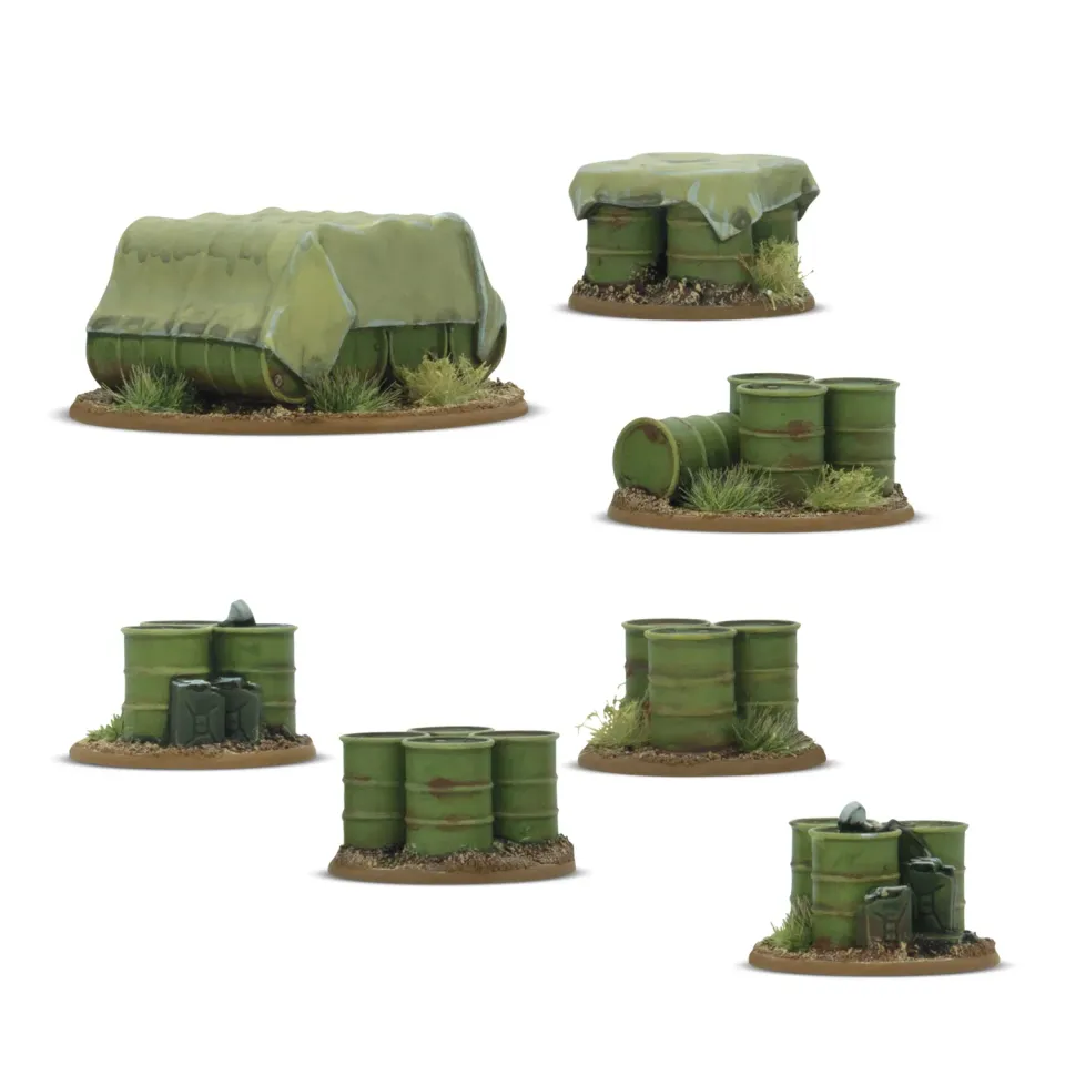 Bolt Action Objective Marker Set Fuel Dump marqueurs résine