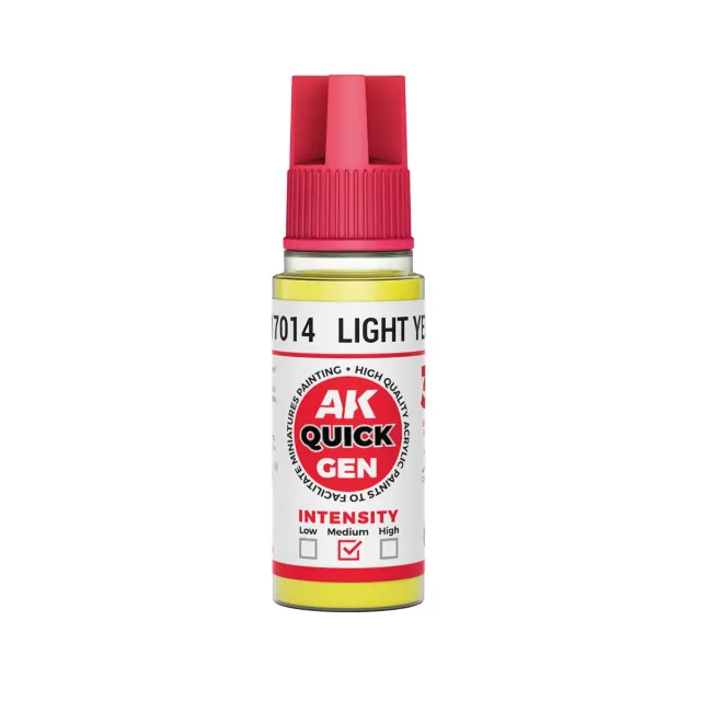 Bolt Action AK Interactive QuickGen LIGHT YELLOW 18 ml peinture acrylique jaune
