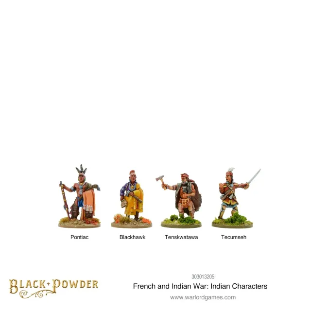 Bolt Action Black Powder French Indian War Indian Characters figurines métal