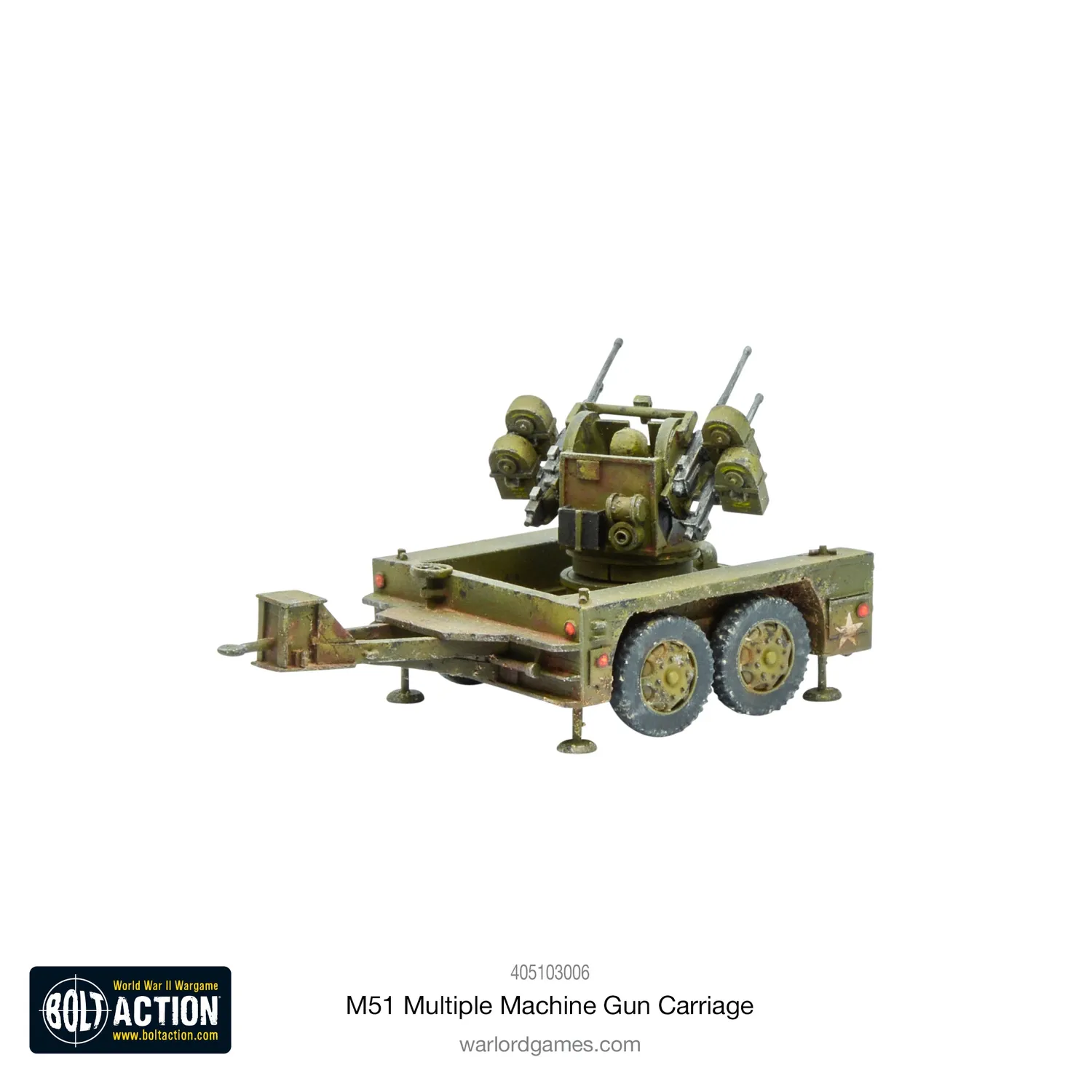 Bolt Action M51 Multiple Machine Gun Carriage miniature canon US