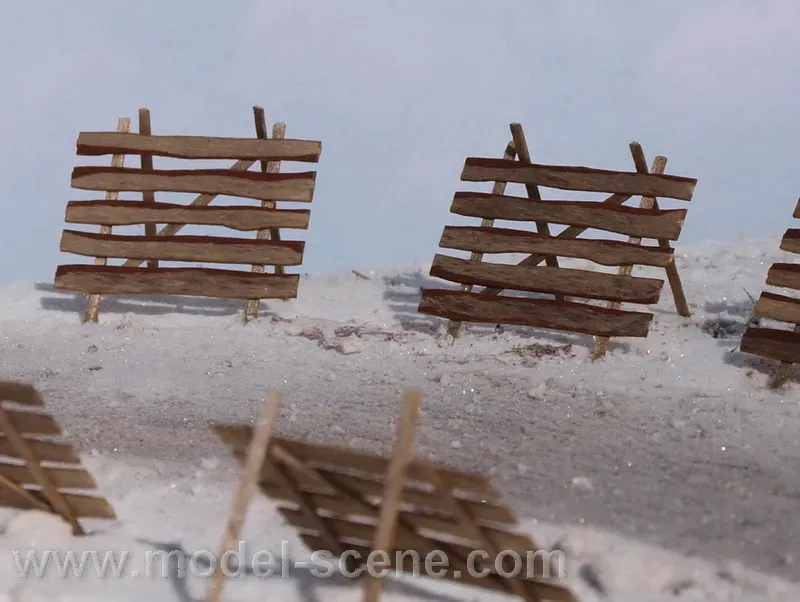 Albion Model Scene Snow fences 1:72/1:87 barrières neige 1 pièce