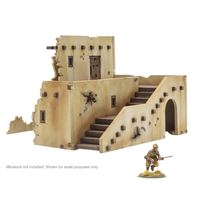 Bolt Action Adobe Building - Ruins décor MDF désert