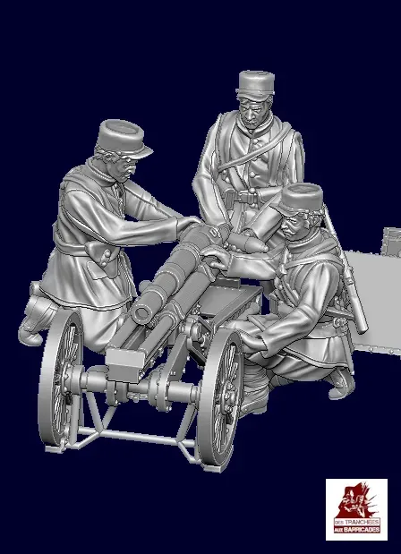 Des Tranchées aux Barricades Canon montagne 65mm fichier STL 28mm